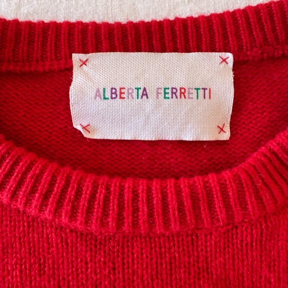 Alberta Ferretti “I LOVE YOU” cashmere sweater. Worn once. Looks new. Size small - Picture 3 of 4